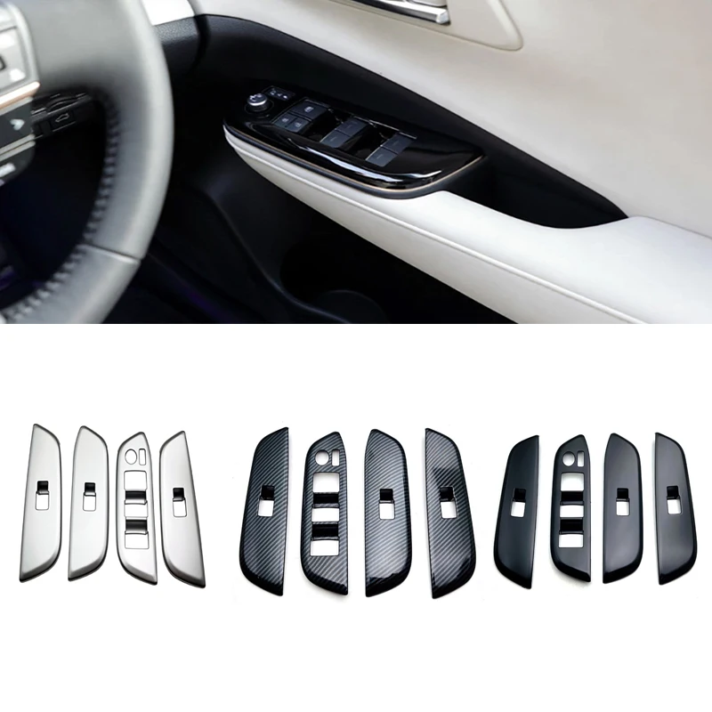 LHD Or RHD For Toyota Crown Cossover 2023 2024 Interior Door Handle Window Switches Cover Trim Armrest Panel Decoration Frame