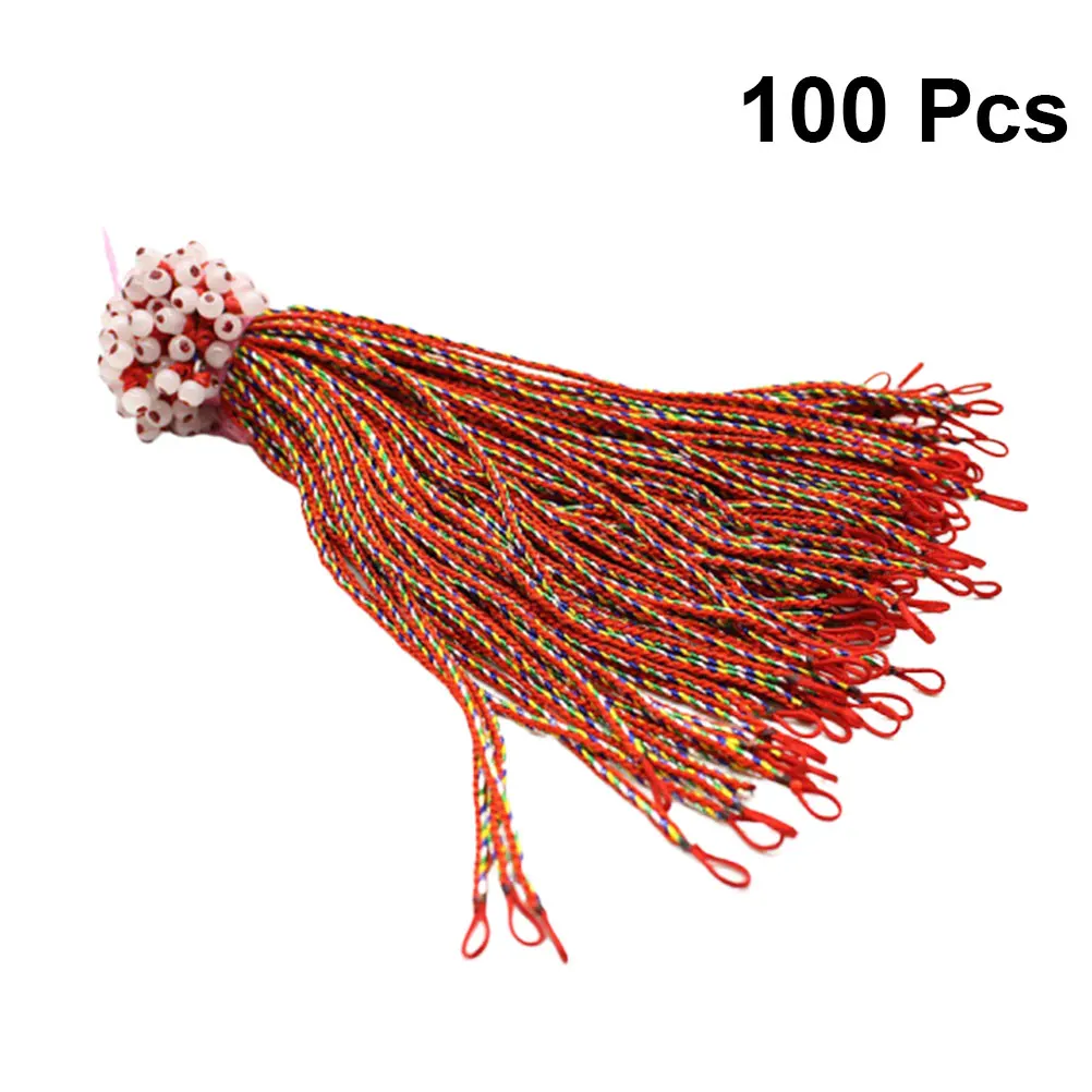 

100 Pcs Bracelet Gift Braided Bracelets Colorful for Women Hand-woven Friendship Rope to Weave