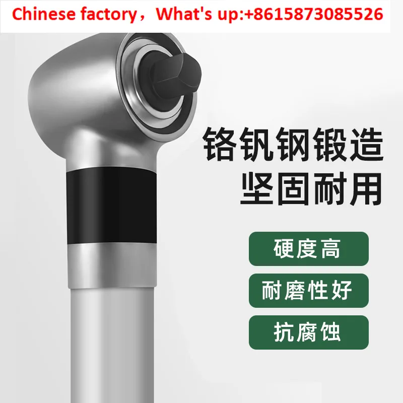 Prefabricated sliding torque wrench with dual scale windows in metric and imperial systems, adjustable torque setting