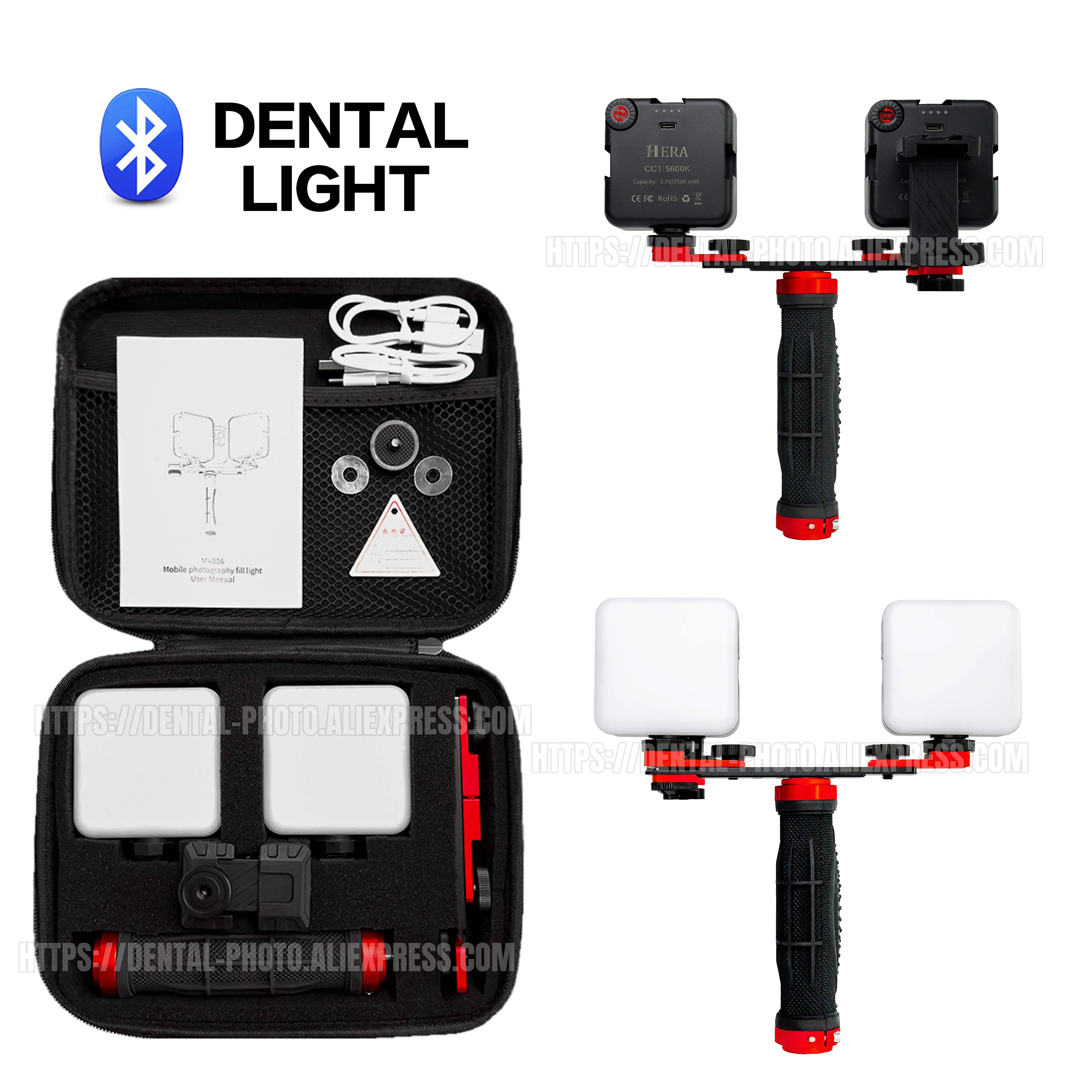 

MK016 LED Dental Photography Fill Light 64 LEDs with Phone Clip 5600K Teeth Shade Matching Lamp for Dentists & Dental Technici