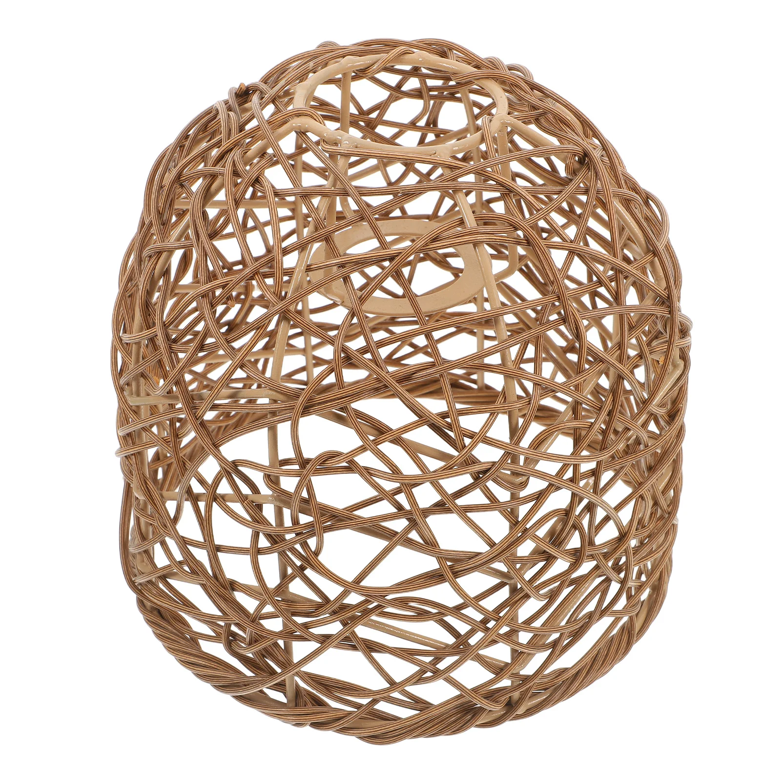 

Unique Imitation Rattan Pendant Lampshade Stylish Home Decor Plastic Material Warm Lighting Atmosphere Easy Installation