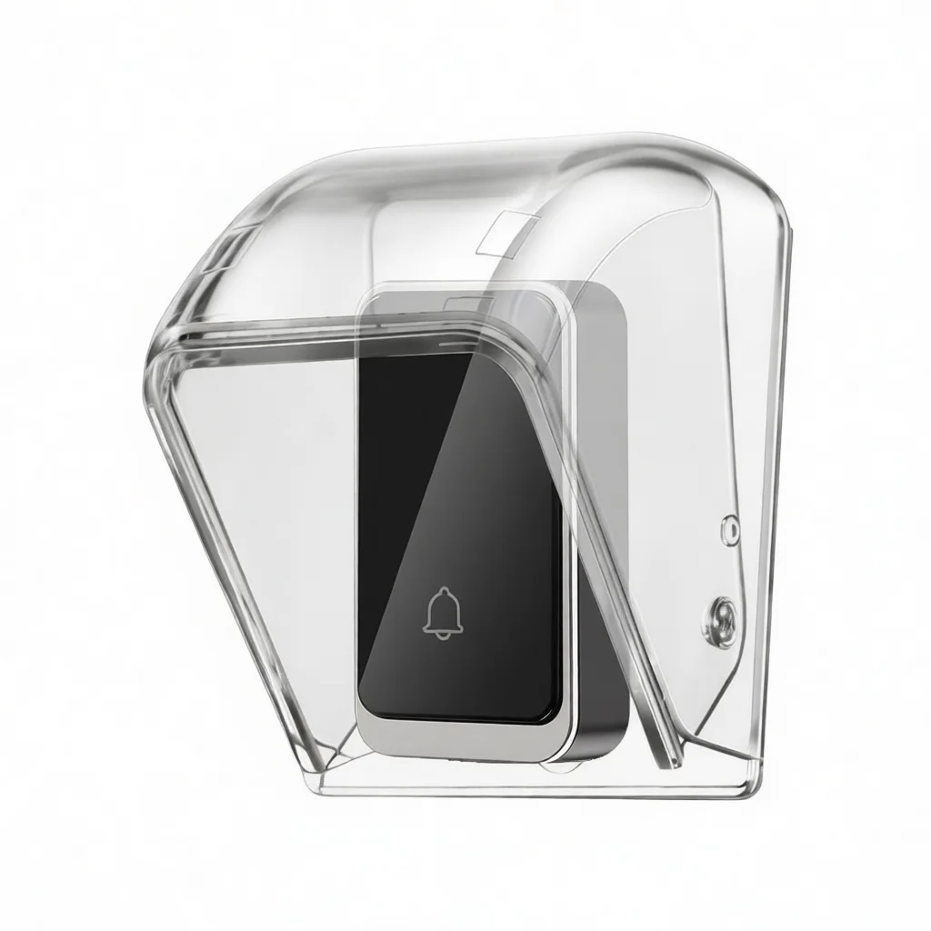 Durable PC Doorbell Waterproof Shield Transparent Rain Guard Protective Housing For Outdoor Wireless Security Intercom Cameras