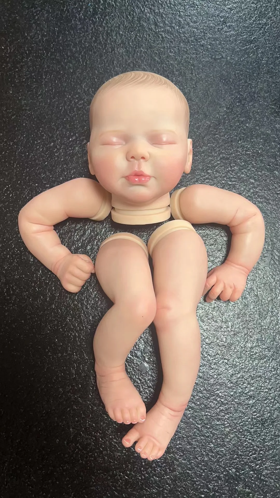 NPK 20inch Already Painted Doll Kit Finished Reborn Baby Doll Size Lifelike Soft Touch Flexible finished Doll Parts