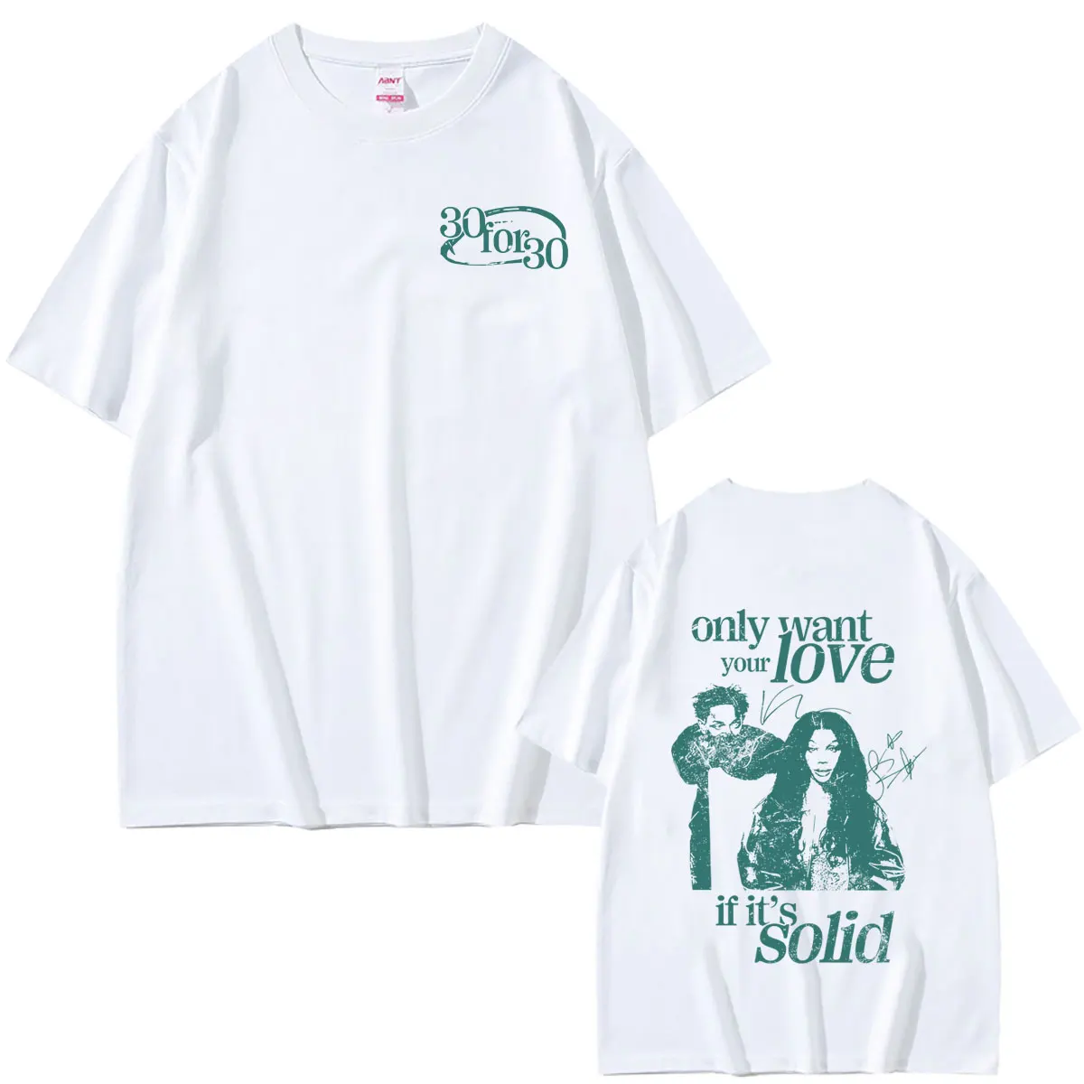 Hot Sale Rapper Kendrick Lamar SZA Only Want Your Love If It's Solid Graphic T-shirt Men Women Fashion Hip Hop Oversized Tshirt