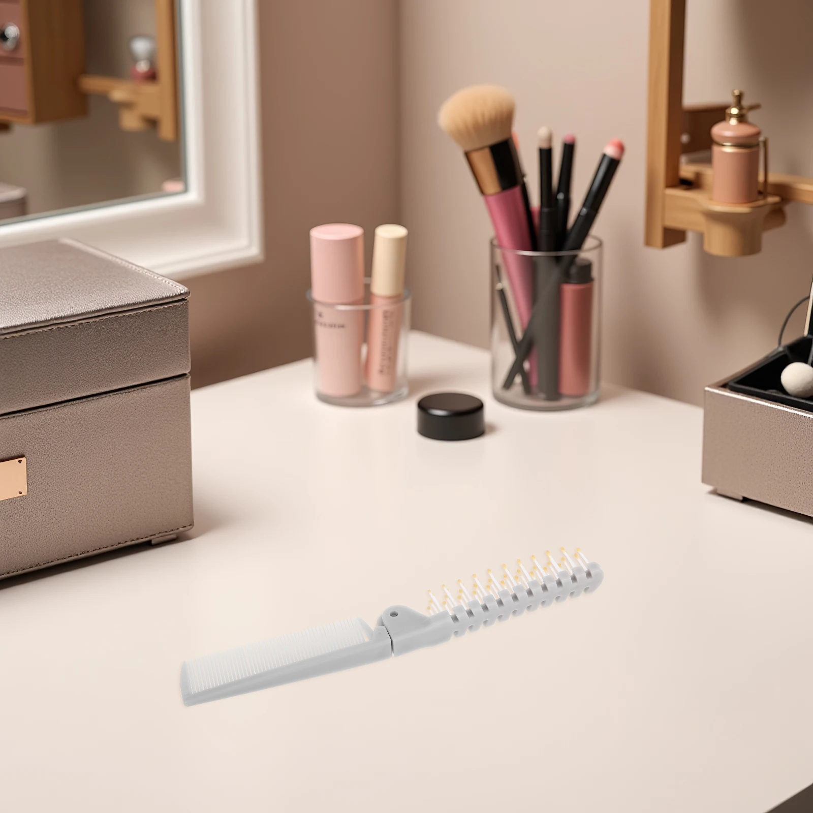 

5Pcs Folding Dual-Use Hair Comb Portable Travel Styling Tool Wide Fine Teeth Men Women Compact Lightweight Detangler Grooming