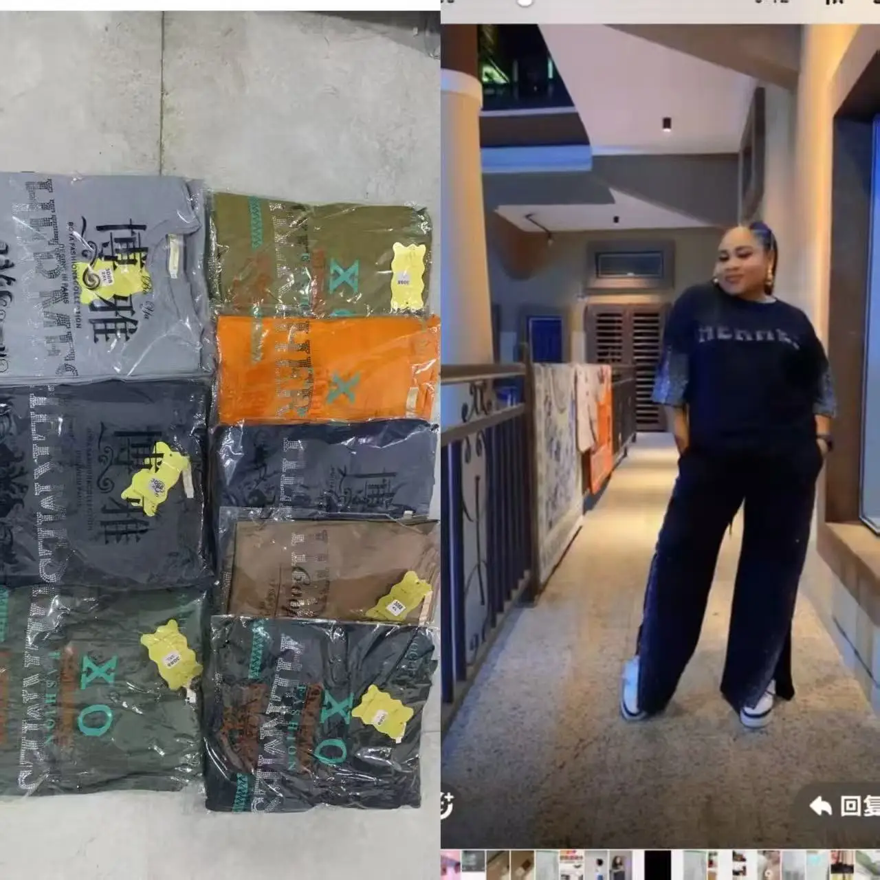 

Customized 2 Pieces Women's Sets 2026 Spring Summer Letter Print Pullover Suit Tops And Pants Suits Two Piece Set Tracksuit Outf