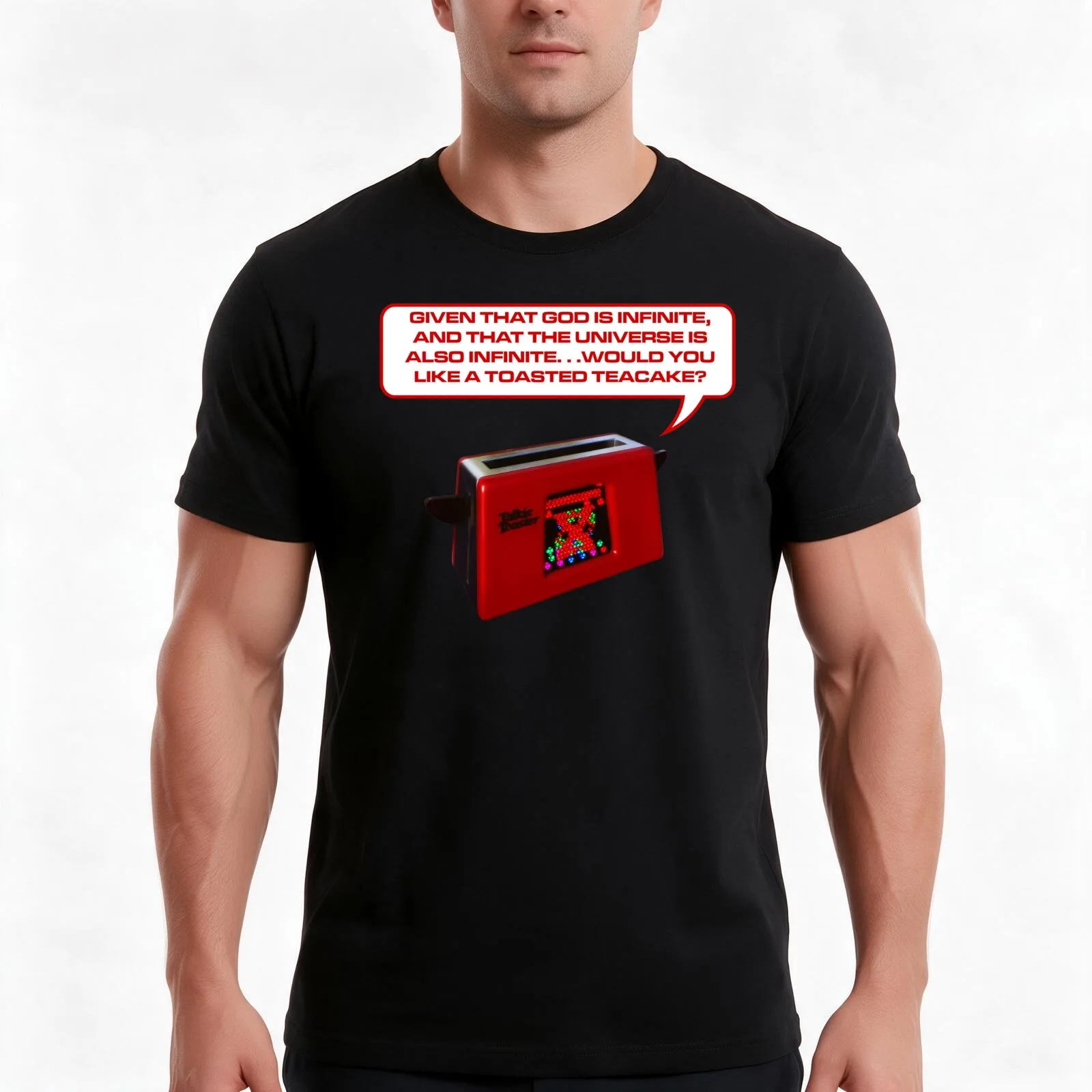 Would you like a toasted teacake? T-Shirt, Summer Casual Cotton Tee, Oversized Streetwear Tops, Vintage Graphic Print