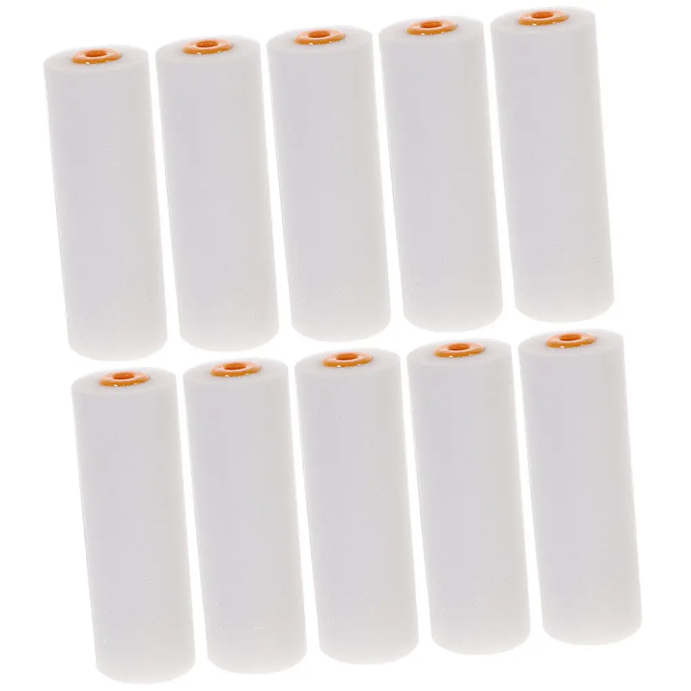 10Pcs Sponge Paint Roller Covers Low-Density Replacement Sleeves for Wall Painting Home Use High Frame