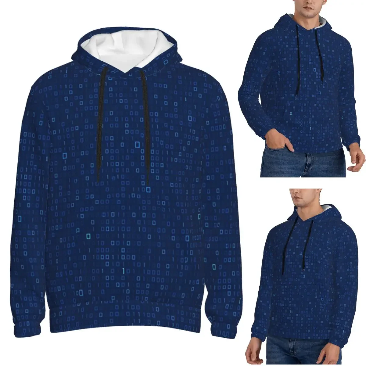 Hacker Code Binary Code Geek Science Computer Hoodie Hip Hop Pullover Autumn Winter Men's Women's Sweatshirts Long Sleeve Tops