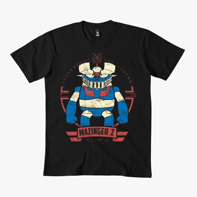 

80s Classic manga Mecha Graphic clothes 0405 Anime Mazinger z, Japanese Super Robot Funny t shirt Short-sleeve All size tops