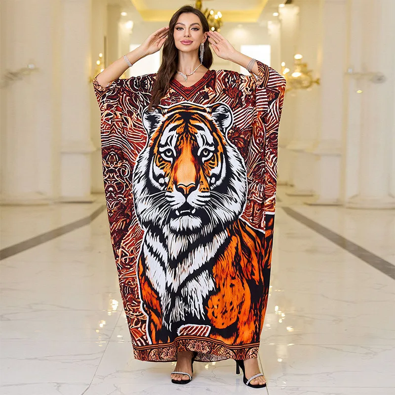 Kaftan Dresses for Women Plus Size Bathing Suit Maxi Swimsuits Bohemian Beach Cover Up Summer Caftan Resort Loungewear