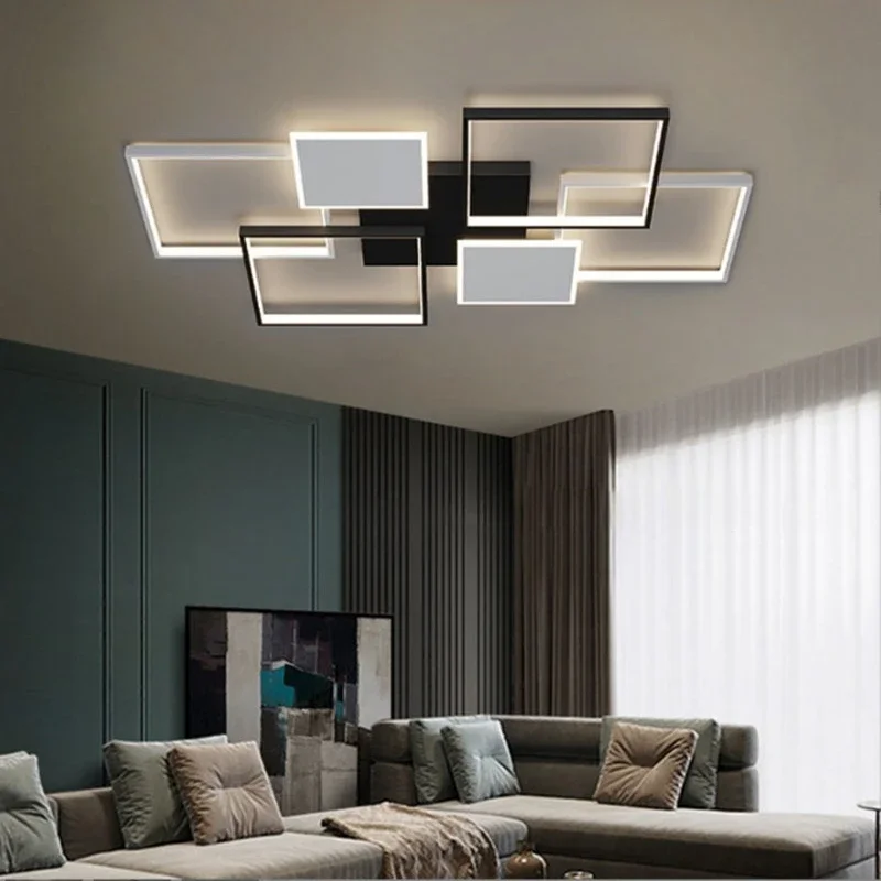 Modern Minimalist Ceiling Lamp LED 3 Color Dimmable Chandelier Living Room Indoor Bedroom Home Design Decorative Ceiling Lights