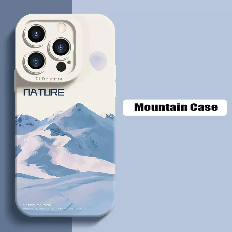 Mountain Clouds Pattern Case For Samsung Galaxy S21 S22 S23 S24 Plus Ultra Soft Silicone Protective Cover S 21 22 S22plus S21fe