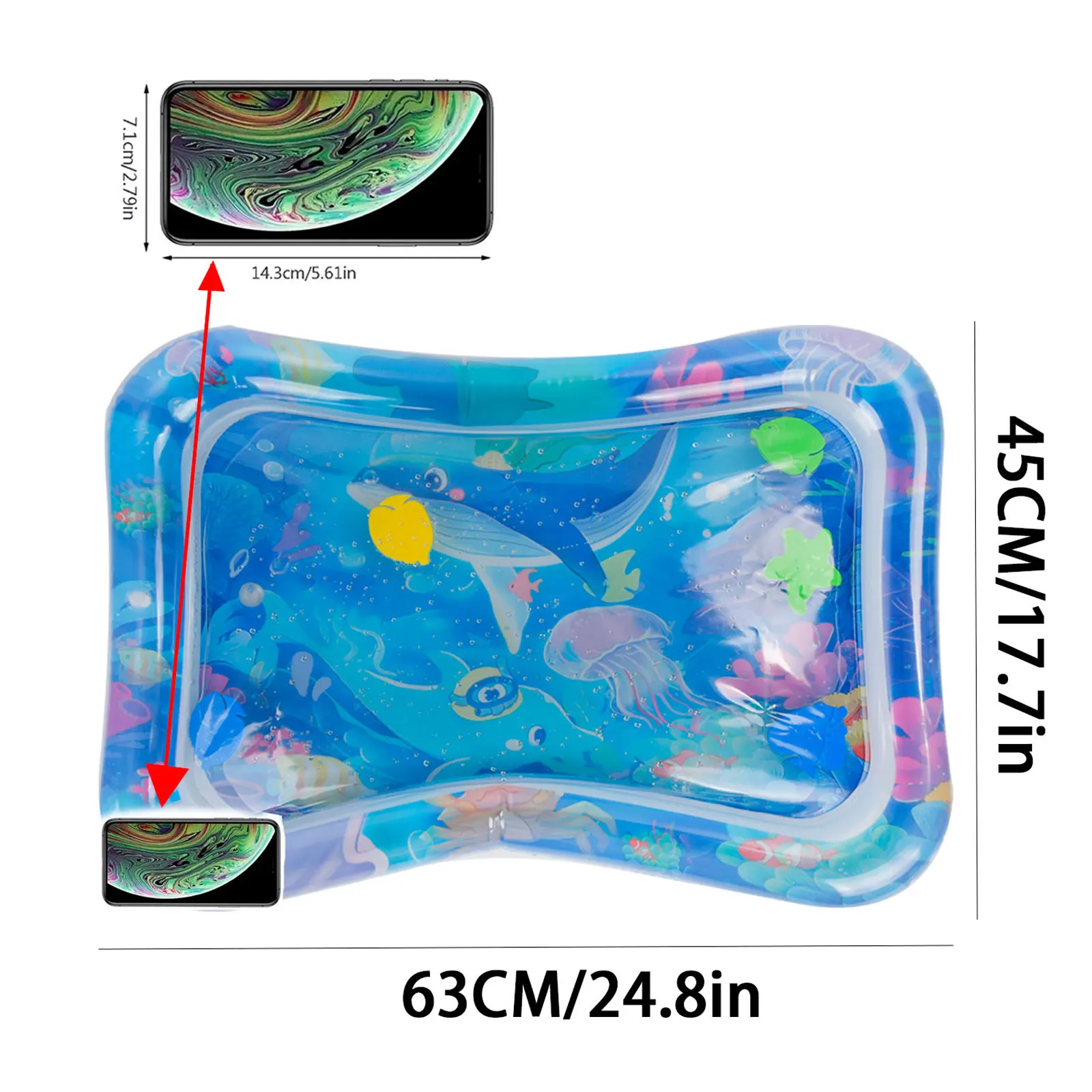 Patting Pool Water Mat, Climbing Mat, Learning To Climb, Guiding Children'S Sensory Bags, Toys, Water Filled And Inflated