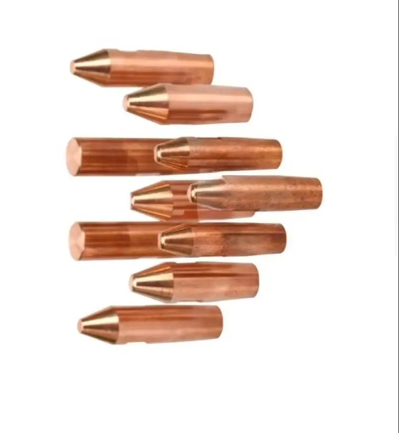 10Pcs ODx Lenght 13x45mm 13x50mm 13x60mm 20x60mm High Hardness Resistance Welding Electrode Pneumatic Spot Welder Electrode Tip