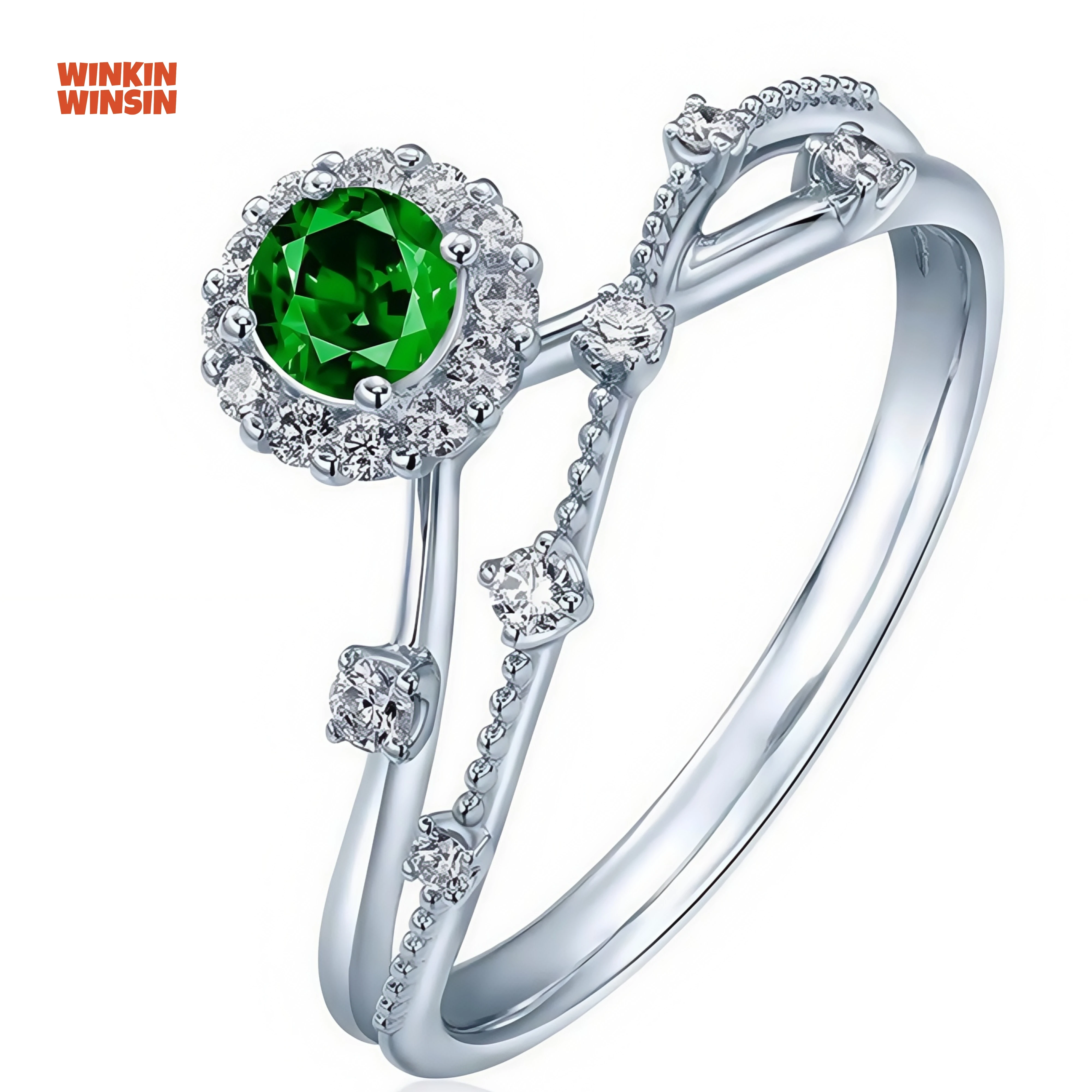 

WINKIN WINSIN Brand MST Trendy Fashion Ring For Women 925 Sterling Silver Certificated Zircon Rings Fine Jewelry