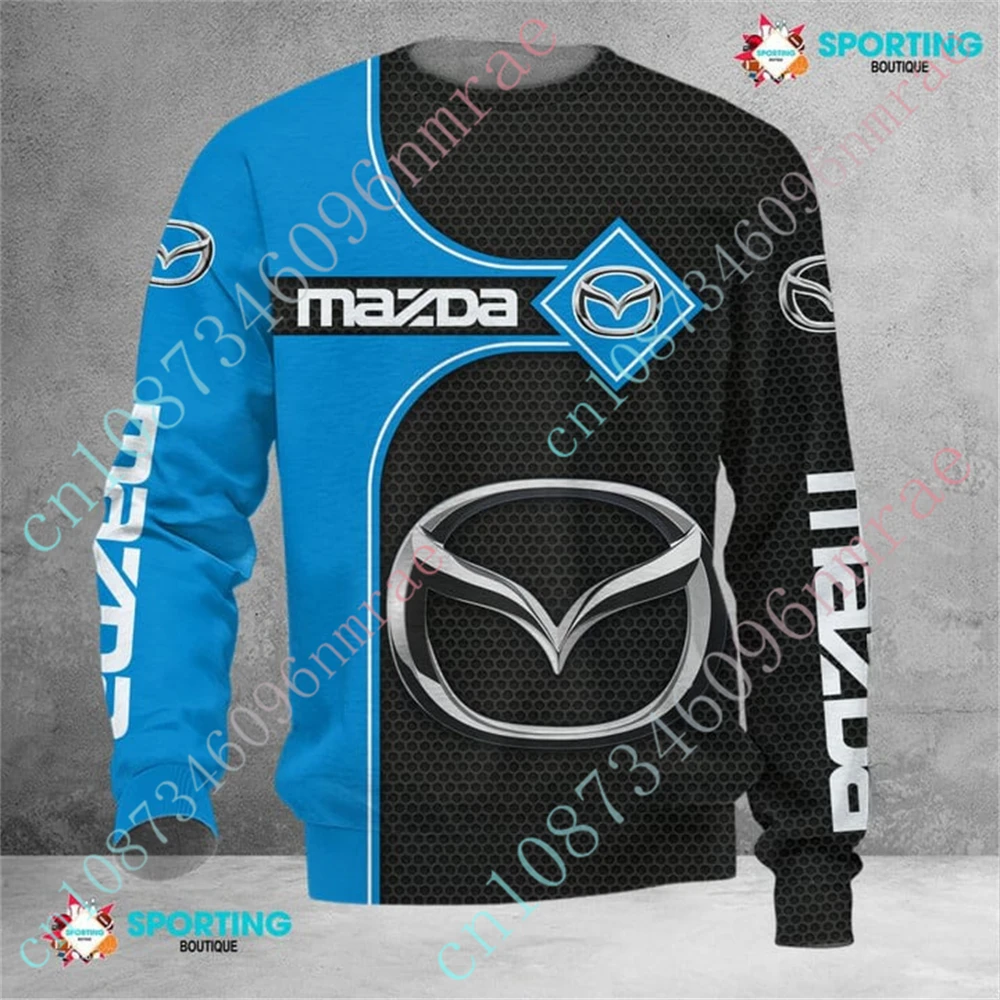 Mazda Sweatshirt Harajuku O Neck Long Sleeve Anime T Shirt For Men Women Casual Oversized T-shirt Unisex Clothing Custom Logo