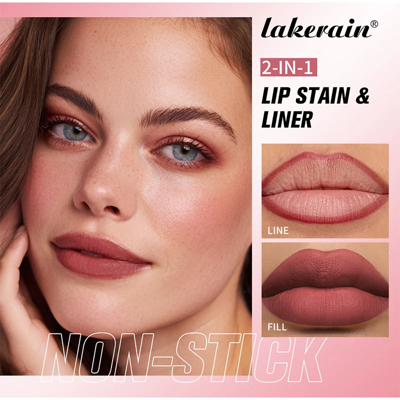 Matita per labbra stile pennino piatto Durevole Impermeabile Delicata Luce Opaca Liscia Idratante Lucidalabbra Aumento naturale delle labbra Liner per labbra