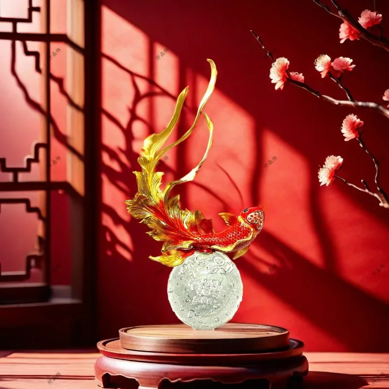Light luxury entrance wine cabinet ornament is a success, desk bookcase decoration opening gift, leadership promotion gift