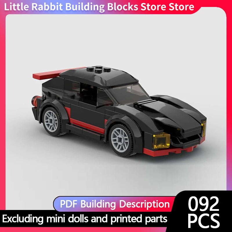 City Car Model MOC Building Bricks Mini Compact Commuter Car Modular Technology Children Holiday Gifts Assemble Toys Suit