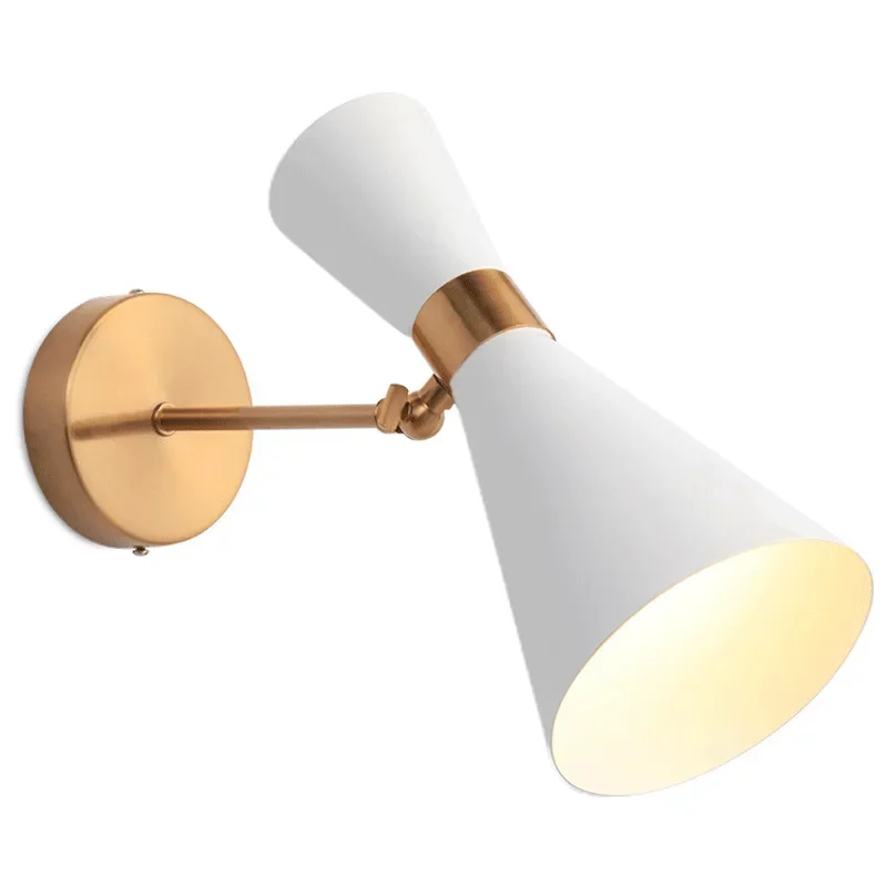 LED Wall Lamp Nordic Bionic Horn Adjustable Wall Lights Creative Bedroom Bedside Indoor Sconces Home Decors Mirror Front Lights
