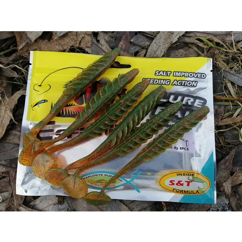 Isca ESFISHING Isca – Señuelo suave ondulado 100mm para perca - imagen 4