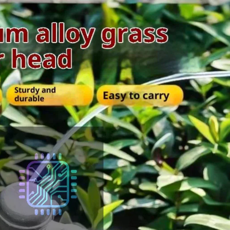 Aluminum Alloy Grass Trimmer Head 1 Set Anti-Rust Nylon Wrapped Steel Line Replaceable Weed Eater Accessory for Outdoor Lawn Ca