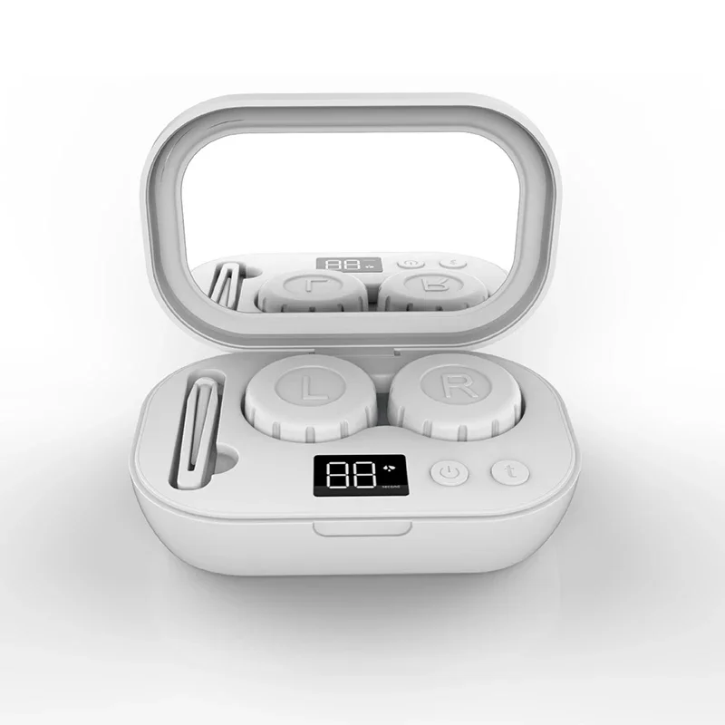 Contact Lens Cleaner LED Liquid Crystal Display Portable Color Contact Cleaning Box Electric Ultrasonic Cleaner