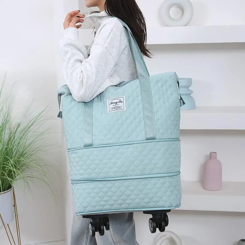 

Universal Wheel Lage Bag Lightweight Large Capaci Foldable ort Trip Travel Bag for Women Portable Storage Organizer