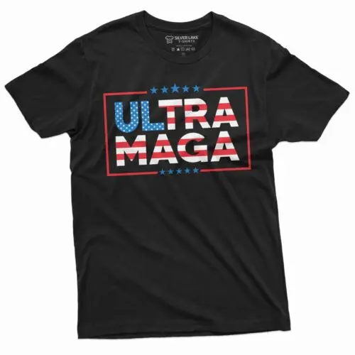 Mens Ultra Maga T-Shirt Anti Biden Shirt Trump Lover Supporter Gift Tee