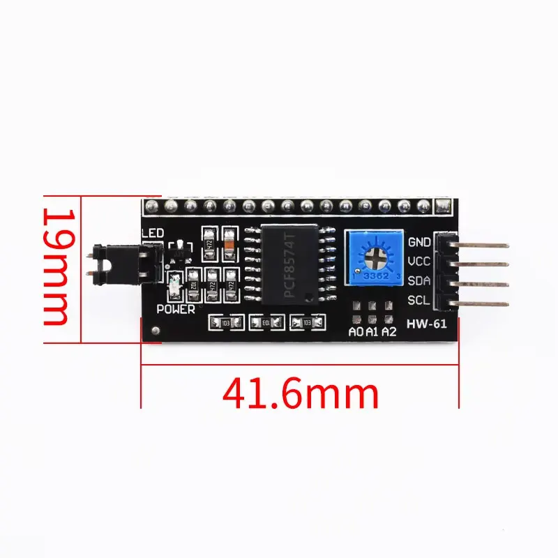 LCD1602 1602A LCD Module Blauw/Geel Groen Scherm 16x2 Karakter LCD Display PCF8574T PCF8574 IIC I2C Interface 5 V/voor arduino