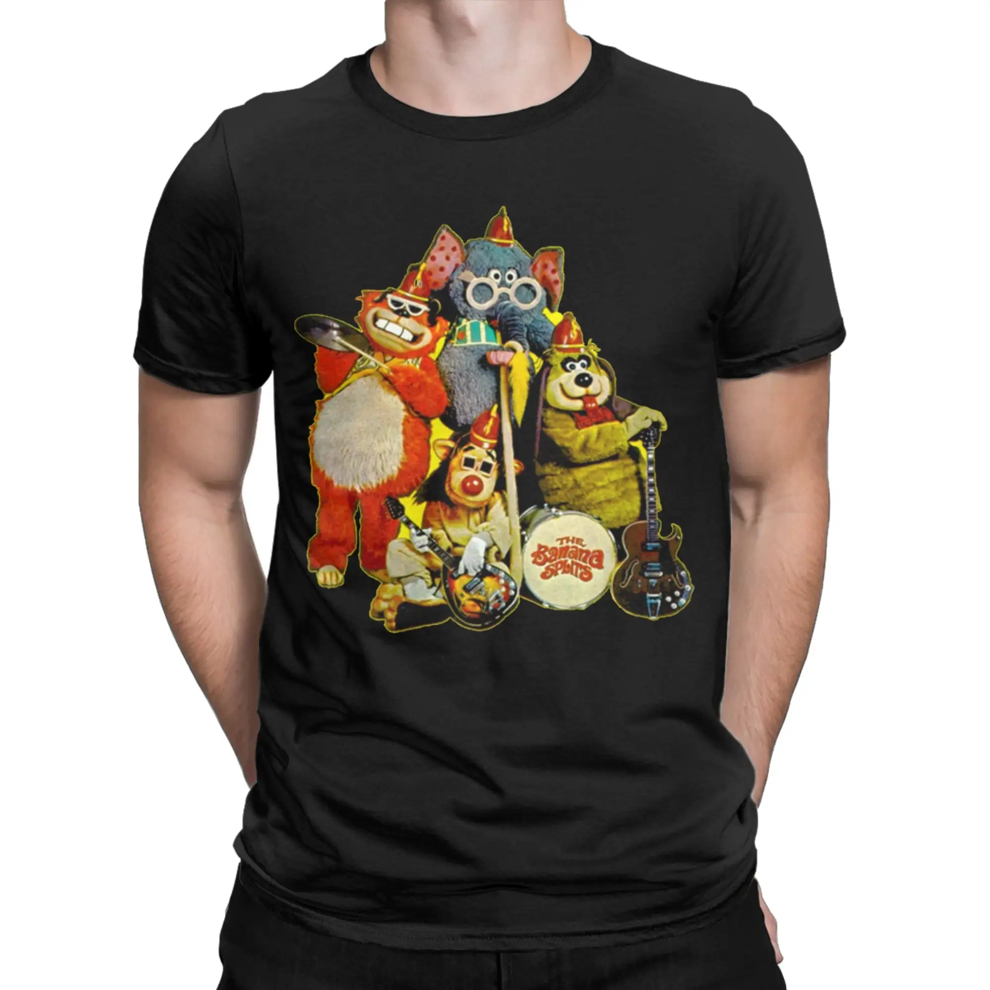 Hip Hop Banana Splits T Shirt Unisex Cotton Short Sleeve  Round Neck Summer Top Tee