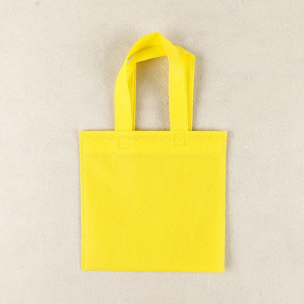 

12Pcs Reusable Nonwoven Handbags 15x15cm Eco-Friendly Tote Bags for Grocery Shopping Storage Packaging Foldable Lightweight