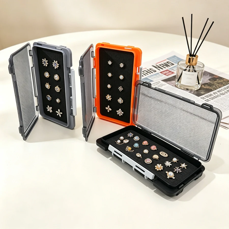 Multi-color jewelry stud earring storage jewelry box, earring and necklace jewelry accessories storage jewelry box, dust-proof a