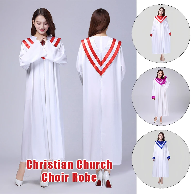 Christian Hymn Clothing Church Choir Saint Long Sleeve Robe Abaya Christian Prayer Garment Halloween Christ Jesus Holy Clothes