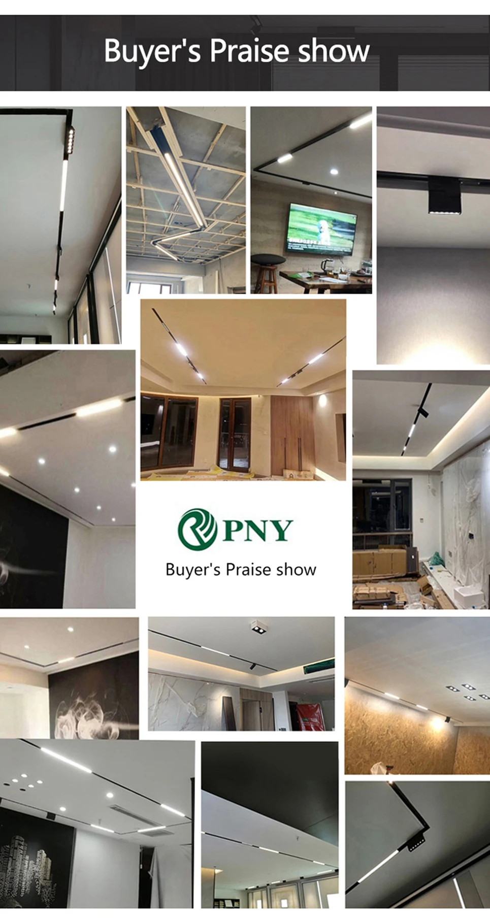 2m Magnetic Rail Linear Magnetic Track Lighting Accessories 2 Meters Ceiling Magnet Track Kits 48V Power Supply Corner Connector