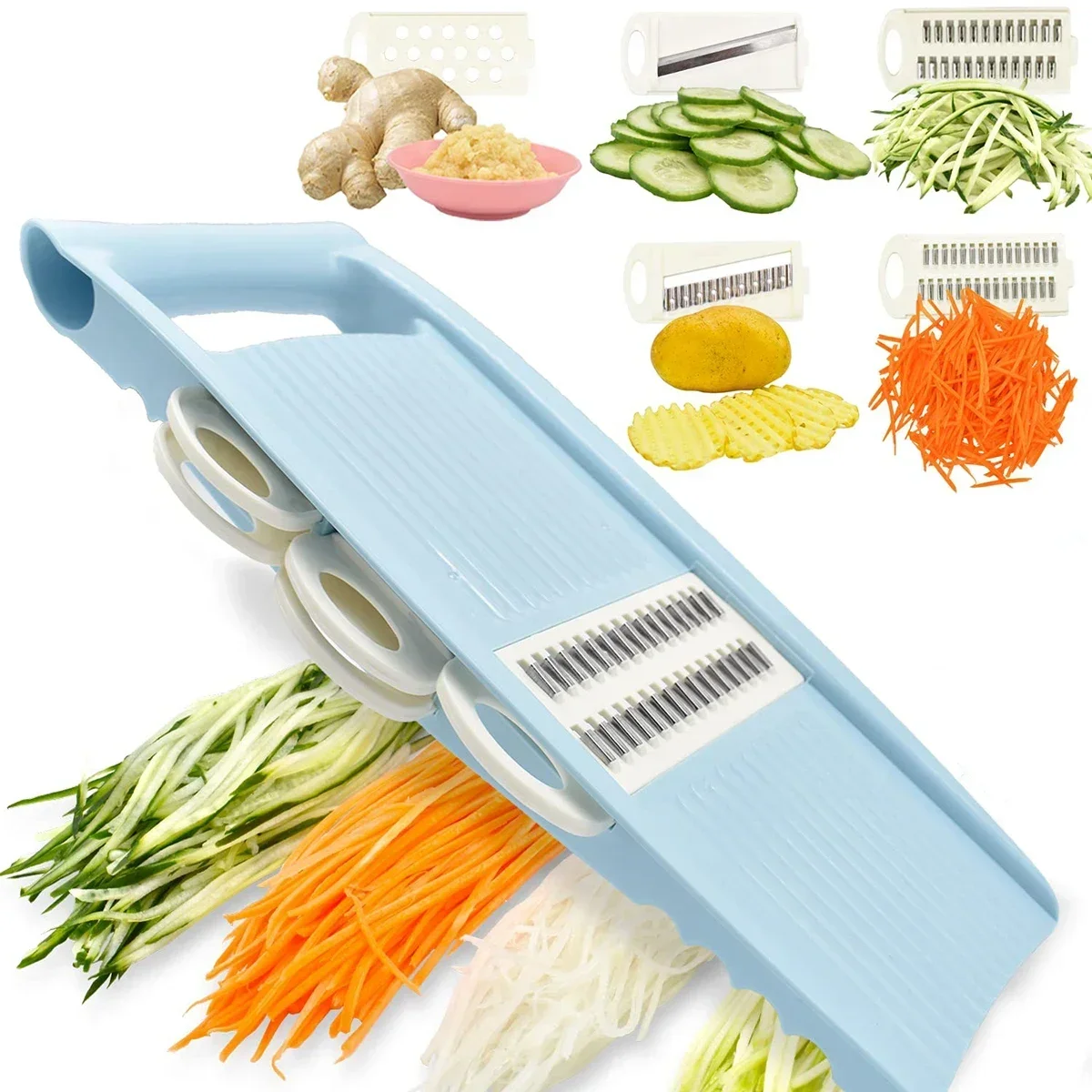 

Cloududa Multifunctional 5 In 1 Vegetable Cutter Grater Slicing Tool Household Kitchen Slicing Device