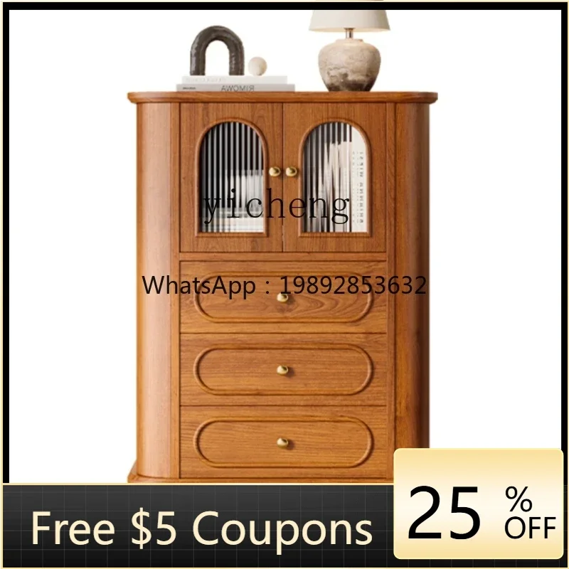 

Mid-Ancient Storage Cabinet Cream White Locker Light Luxury and Simplicity Side Cabinet