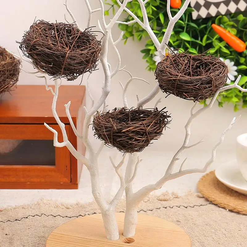 10/12/15 ซม.อีสเตอร์ประดิษฐ์ Bird Nest Warm Breathable หวายธรรมชาติ Bird Nest สําหรับตกแต่งบ้านจําลอง Bird Nest Craft