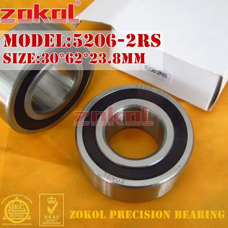 5206 5207 5208 5209 5210 5211 5212 5213 5214 5215 2RS Axial Angular Contact Ball Bearing