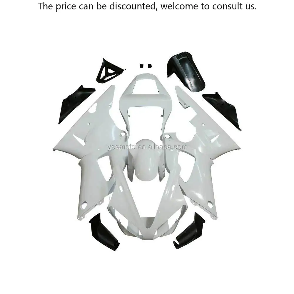 

Unpainted White ABS Injection Fairing Kit BodyWork For YAMAHA YZF R1 2000 2001
