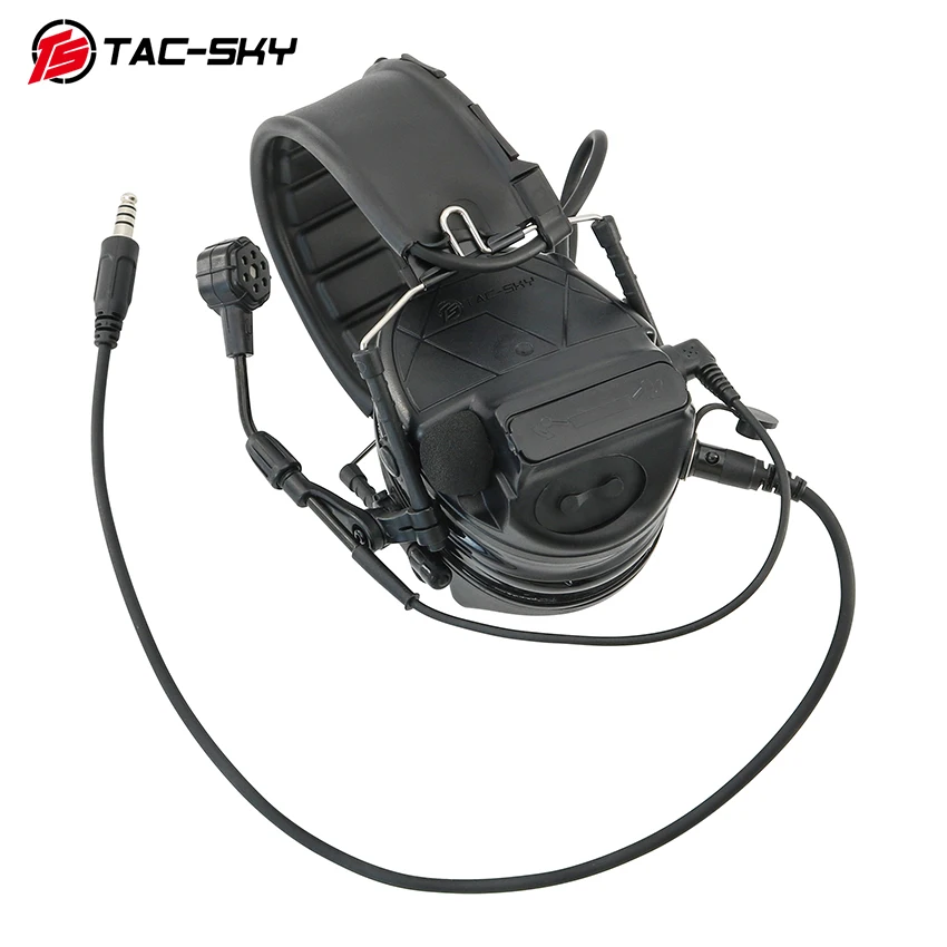 TS TAC-SKY Tactical Headset C5 PRO 2.0 Upgrade Version Detachable Earphone Plug Cable for Hunting Shooting