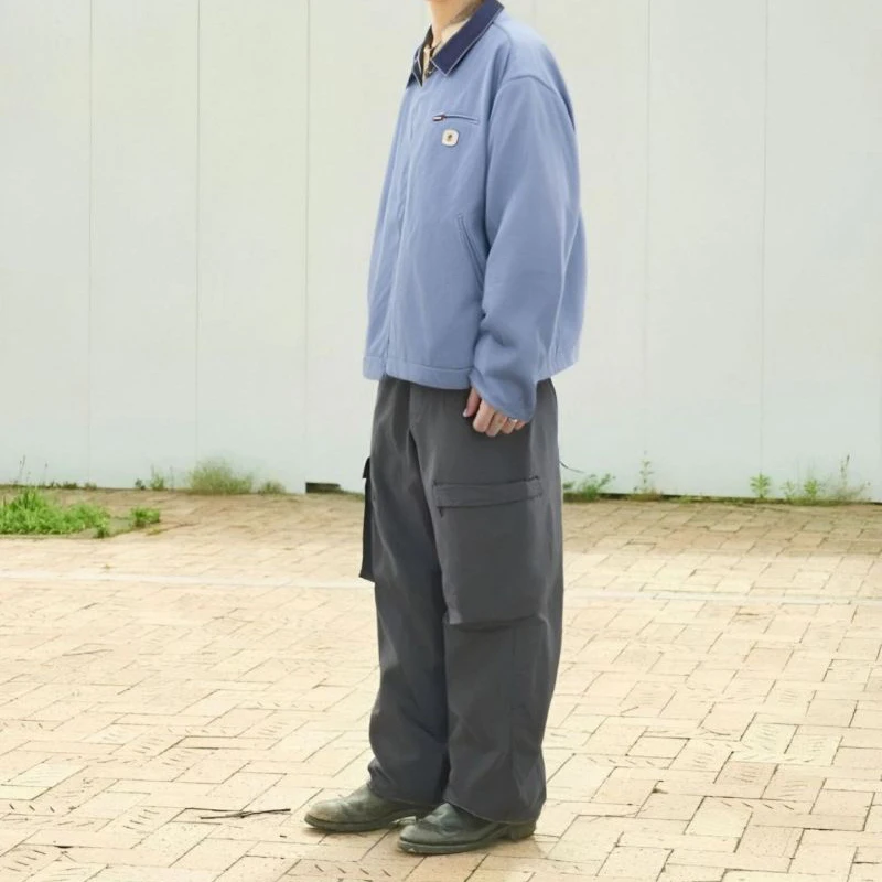 

Мужская джинсовая куртка Waed: осенне-весенняя, свободного кроя, в стиле рабочей одежды, с цветными блоками, повседневная, из хлопка, для молодежи