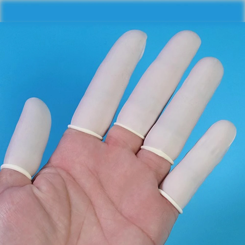 20/50Pcs Fingertips Protector Gloves Watch Repair Tool Natural Rubber Gloves Sterile Disposable Powder Free Finger Cots Parts
