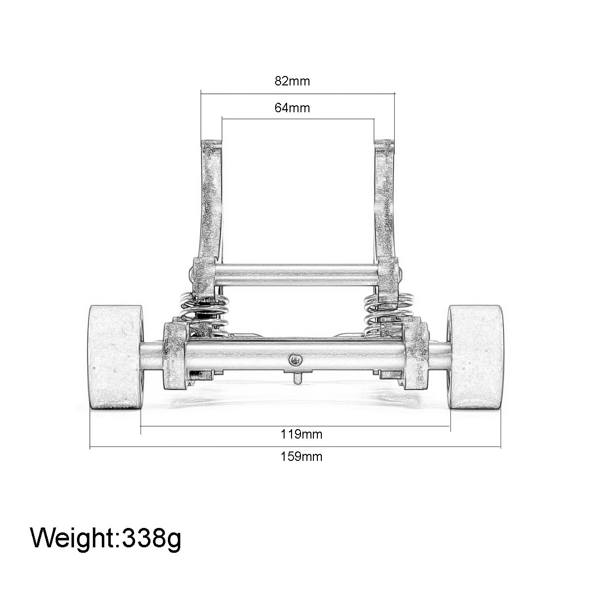 Upgrade Modified parts Nylon Spring Round Wheel Tumbling Wheelie Bar Set for RC Car Part 1/6 Traxxas XRT 78086-4 8S X-TRUCK