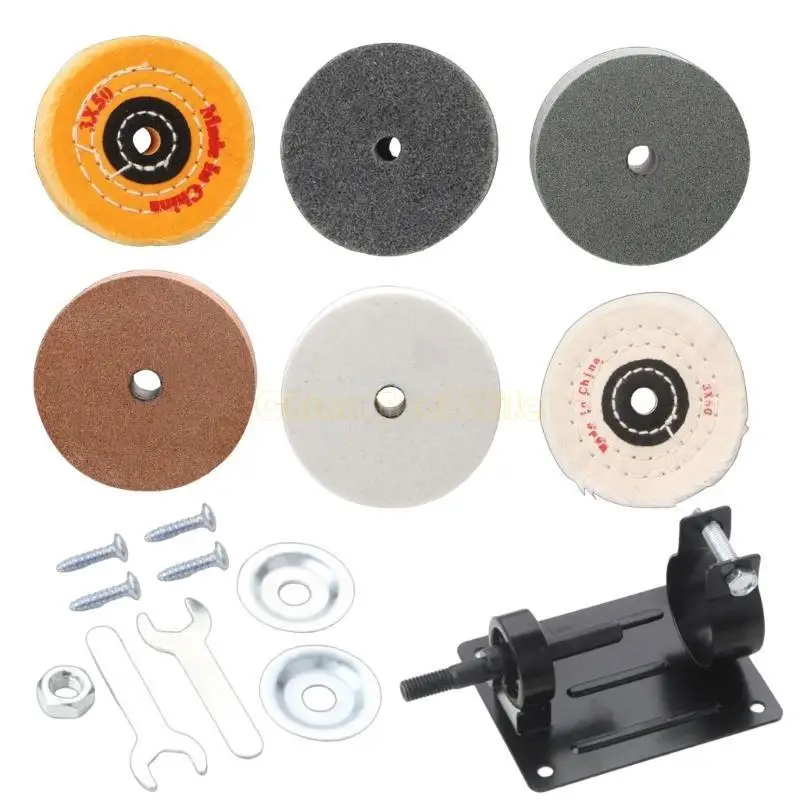 

57QF Upgrades Metal Polish Grinder Machine Sander Conversion Head Grindstones Polishing Grinding Wheel Grinder Sanding Wheel