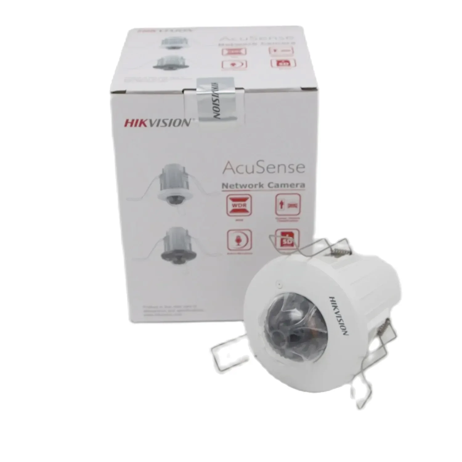 Imagem -03 - Nova Hikvision Ds2cd2e43g2-u 4mp Poe Acusense In-teto Embutido Microfone Fixo Mini Câmera ip de Rede Dome