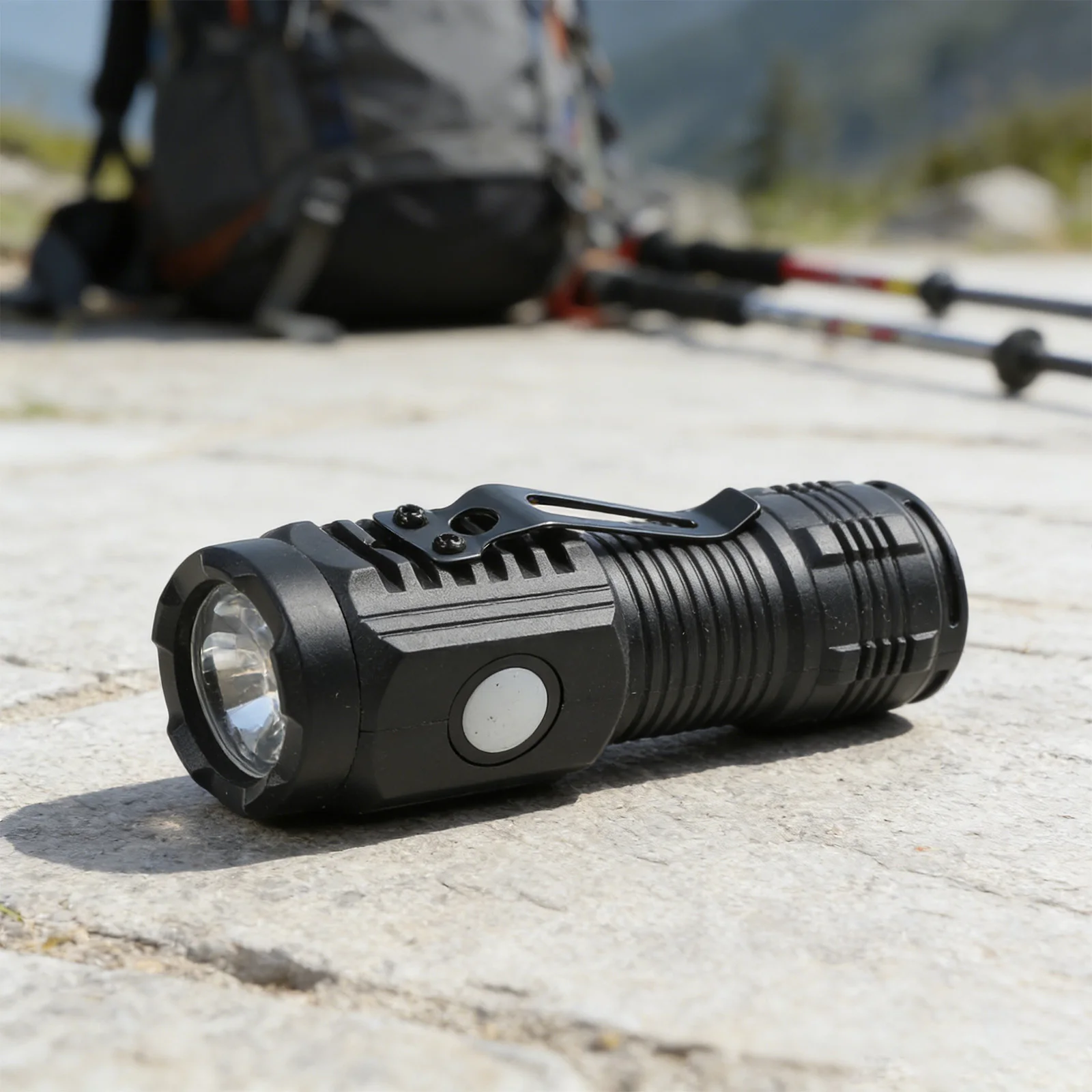 For MINIature Three Eye LED Flashlight with Triangular Light Distribution and Magnetic Base for Metal Surfaces