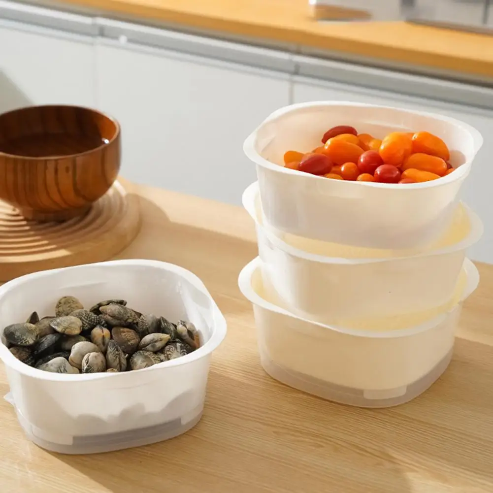 Drain Basket Stackable Vegetable Preparation Basin Stackable Food Storage Basket Set Bpa Free Reusable Vegetable for Kitchen