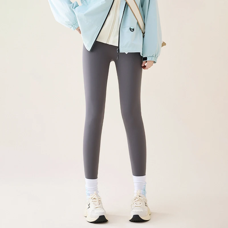 2025 para fora usar nude sensação sem costura leggings feminino outono inverno mais veludo yoga leggings alta estiramento calças de yoga magros para mulher